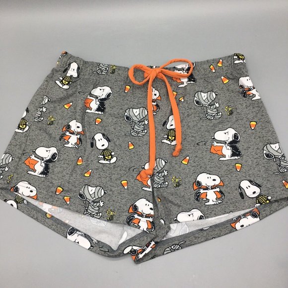 2pc Munki Munki Halloween Snoopy Womens Pajama Set Lounge Shorts Plus Size 1X 2X - Picture 6 of 11